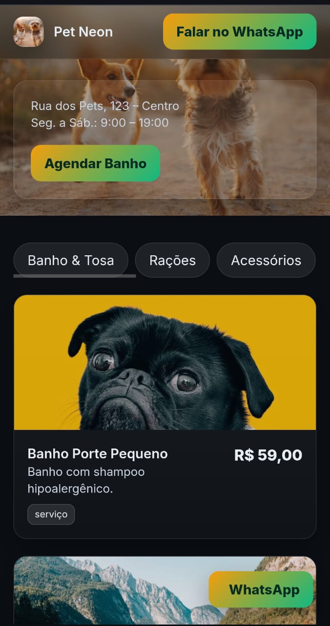 Preview Cardápio
